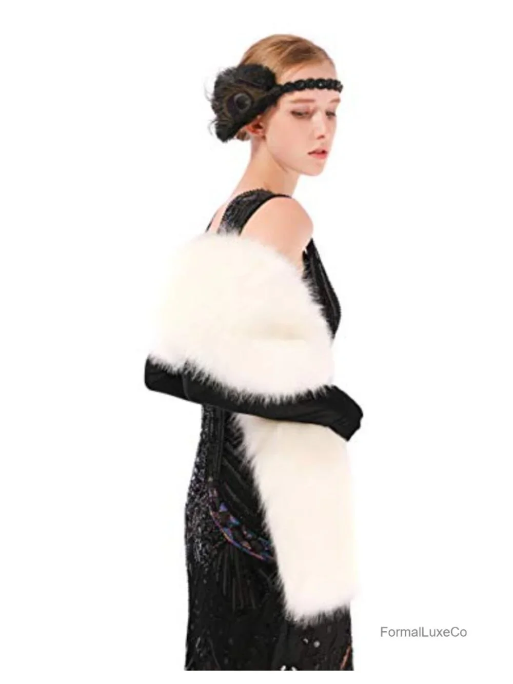 Faux Fur Scarf Wrap Collar Shawl Shrug Winter Cold Weather
